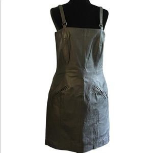 90s Leather Jumper Dress